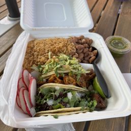 Plant based taco trio.