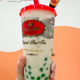 Jasmine Tea with pandan boba