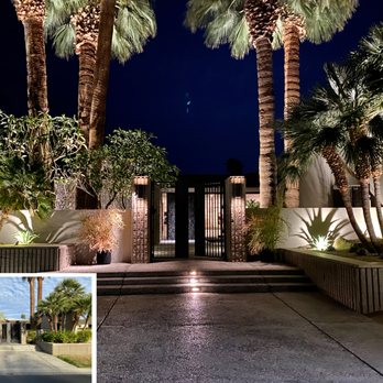 DesertScape Design - This Rancho Mirage estate entryway needed an update. We removed the busy shrubs and replaced them with simple and elegant desert plants. - Landscape Architects or Designers Near Me