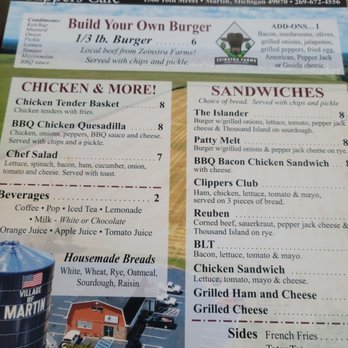 Clippers Cafe - Their lunch menu - Cafes Near Me - Martin, Michigan Clippers Cafe - Their lunch menu - Cafes Near Me - Martin, Michigan