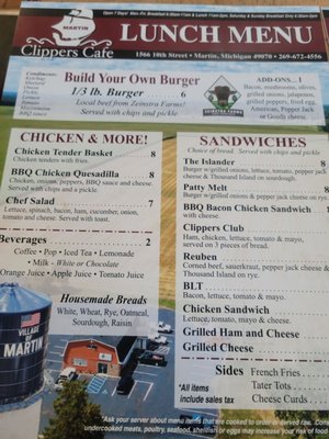 Menu photo 3 Clippers Cafe Martin, MI Menu photo 3 Clippers Cafe Martin, MI