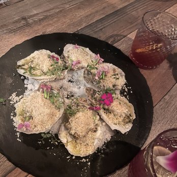 Beeside Balcony - Baked Oysters - Mediterranean Near Me - Del Mar, California Beeside Balcony - Baked Oysters - Mediterranean Near Me - Del Mar, California