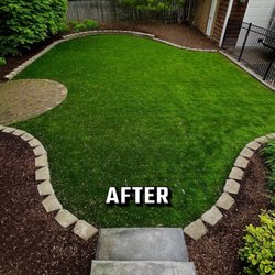 Landscape Guy Creations - Artificial turf, mulch instillation and retaining wall