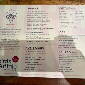 Bird & Buffalo - Menu - Thai Near Me - Oakland, California Bird & Buffalo - Menu - Thai Near Me - Oakland, California