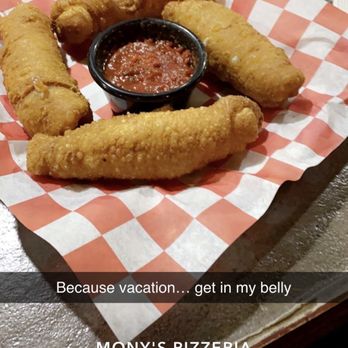 Mony’s Pizzeria - Pizza rolls with pepperoni, spinach, Italian sausage and sweet peppers - Pizza Near Me - Houston, Texas