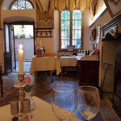 Albergo Antica Posta - Der kleine Gastraum mit Geschichte.
