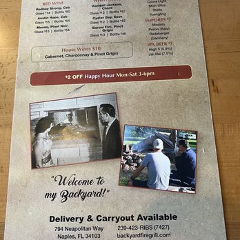 Backyard Fire Grill - American Near Me - Naples, Florida