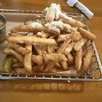 Hops Burger Bar - Truffle oil and Parmesan Fries - Burgers Near Me - Greensboro, North Carolina Hops Burger Bar - Truffle oil and Parmesan Fries - Burgers Near Me - Greensboro, North Carolina