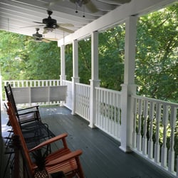 Magnolia House Bed & Breakfast - The view out of our room with a small side deck all to ourselves.