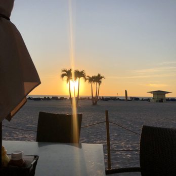 Bongos Beach Bar and Grille - View from beach tables at sunset - Bars Near Me - St. Pete Beach, Florida