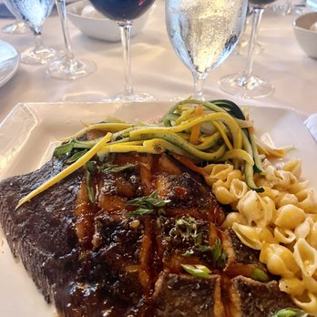 Garibaldi's Cafe - Bone-In Flounder, Apricot Shallot Sauce, Shell Pasta, Mix Vegetables - Italian Near Me - Savannah, Georgia Garibaldi's Cafe - Bone-In Flounder, Apricot Shallot Sauce, Shell Pasta, Mix Vegetables - Italian Near Me - Savannah, Georgia
