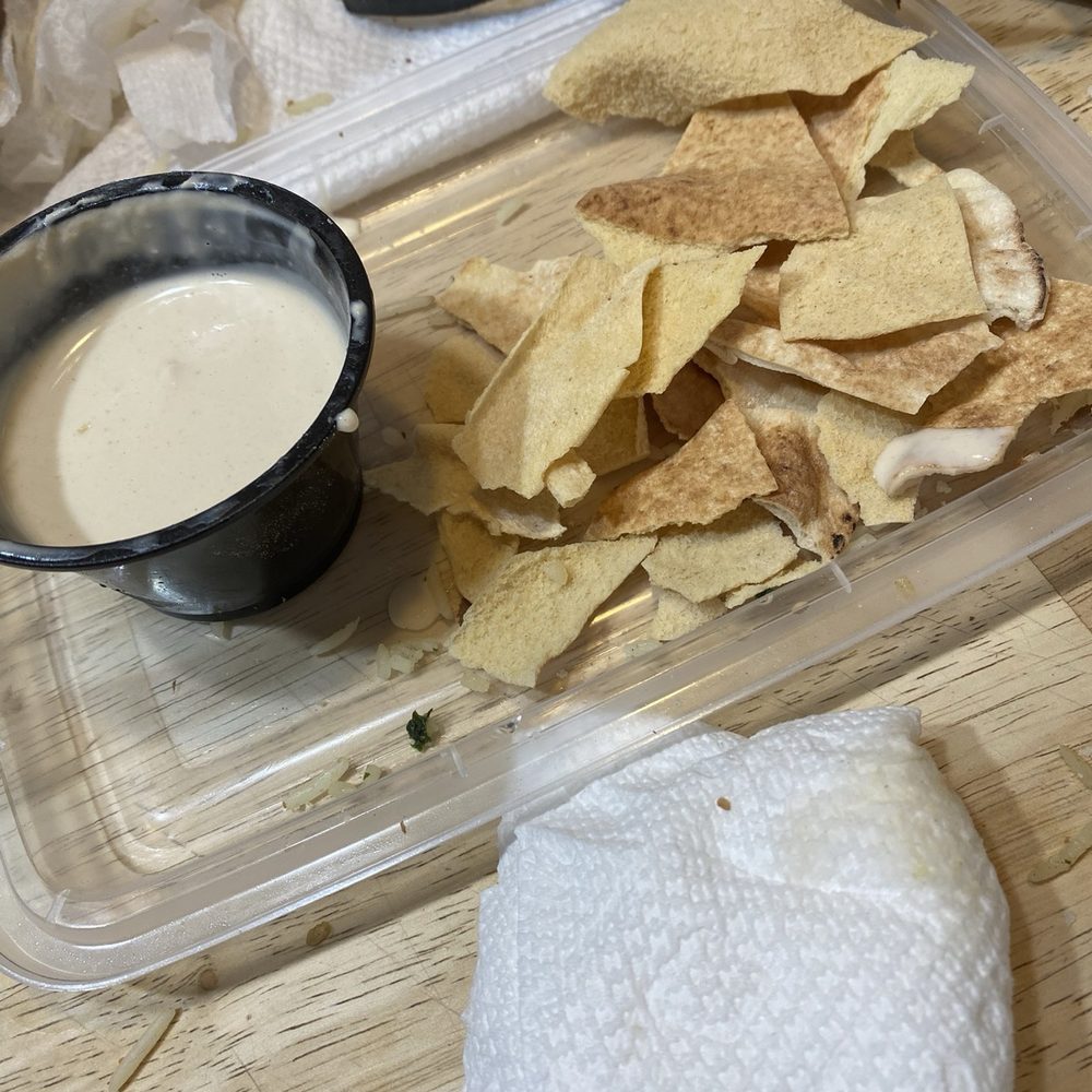 Fadi's - Pita chips with Tahini. Must have!!! - Mediterranean Near Me - Houston, Texas Fadi's - Pita chips with Tahini. Must have!!! - Mediterranean Near Me - Houston, Texas