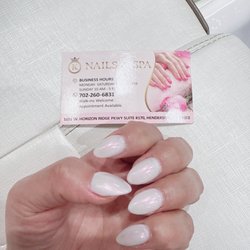 K Nails and Spa - White chrome