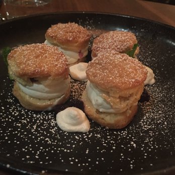 Frances - Profiteroles with Blueberry Creme - New American Near Me - San Francisco, California