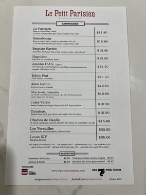 Menu photo 2 Le Petit Parisien New York, NY Menu photo 2 Le Petit Parisien New York, NY
