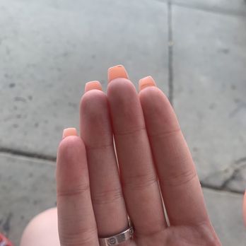 Cayuga Nail Spa - Other hand, again, uneven. - Nail Salons Near Me - Ithaca, New York