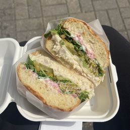 Chicken salad sandwich melted