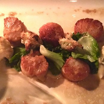 Six Seven Restaurant - Seared Diver Scallops with parsnip purée, cauliflower, pancetta, escarole, and lemon brown butter vinaigrette - New American Near Me - Seattle, Washington Six Seven Restaurant - Seared Diver Scallops with parsnip purée, cauliflower, pancetta, escarole, and lemon brown butter vinaigrette - New American Near Me - Seattle, Washington