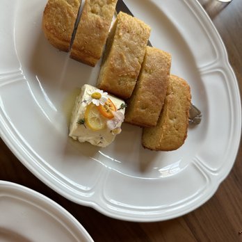 Restaurant Claudine - Cornbread with smoked butter - French Near Me - San Antonio, Texas