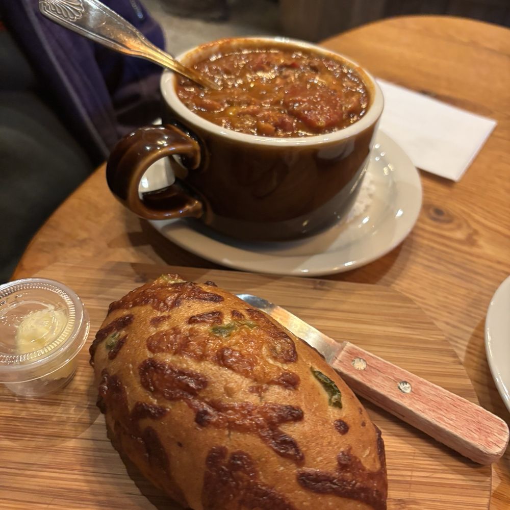 The Yellow Deli - Beef chili Bowl of Hearty Beef Chili - Desserts Near Me - Ithaca, New York