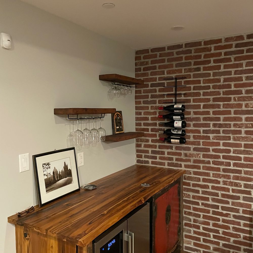 Ambler Contracting - Dry bar built with Teak Wood - General Contractors Near Me Ambler Contracting - Dry bar built with Teak Wood - General Contractors Near Me