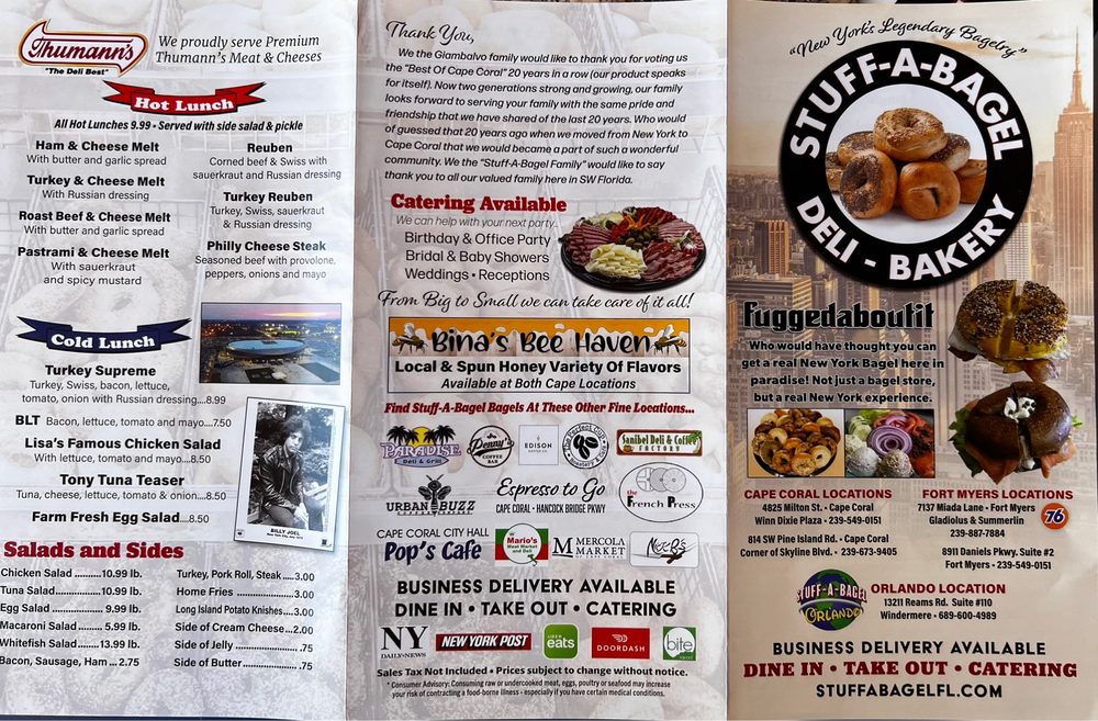 STUFF A BAGEL 36 Photos & 80 Reviews 814 SW Pine Island Rd, Cape