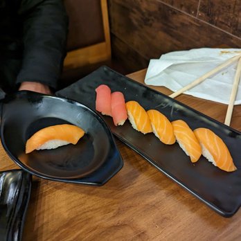 Edo Japan - Salmon and tuna nigiri - Sushi Bars Near Me - Pearland, Texas Edo Japan - Salmon and tuna nigiri - Sushi Bars Near Me - Pearland, Texas