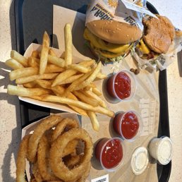 Double Char combos and onion rings Double Char combos and onion rings