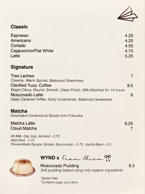 Menu photo 6 Wynd Coffee Los Angeles, CA Menu photo 6 Wynd Coffee Los Angeles, CA