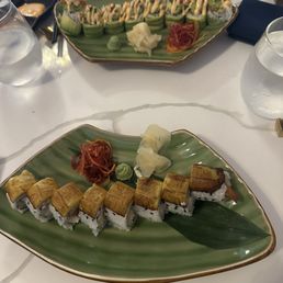 Bottom: mama sushi roll (recommend if you like bacon) Top: Mexicano (overall, Yum. Highly recommend.) Bottom: mama sushi roll (recommend if you like bacon) Top: Mexicano (overall, Yum. Highly recommend.)