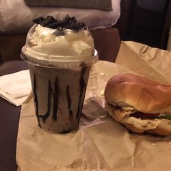 Triple O's - Oreo cookie shake and grilled chicken feta sandwich