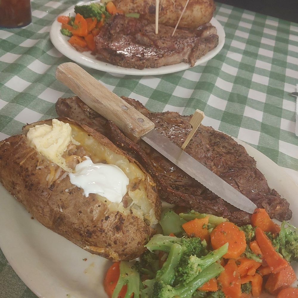 Ribeye steak dinner
