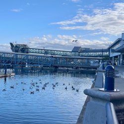 The Shack - View of the ferry terminal from the large patio.