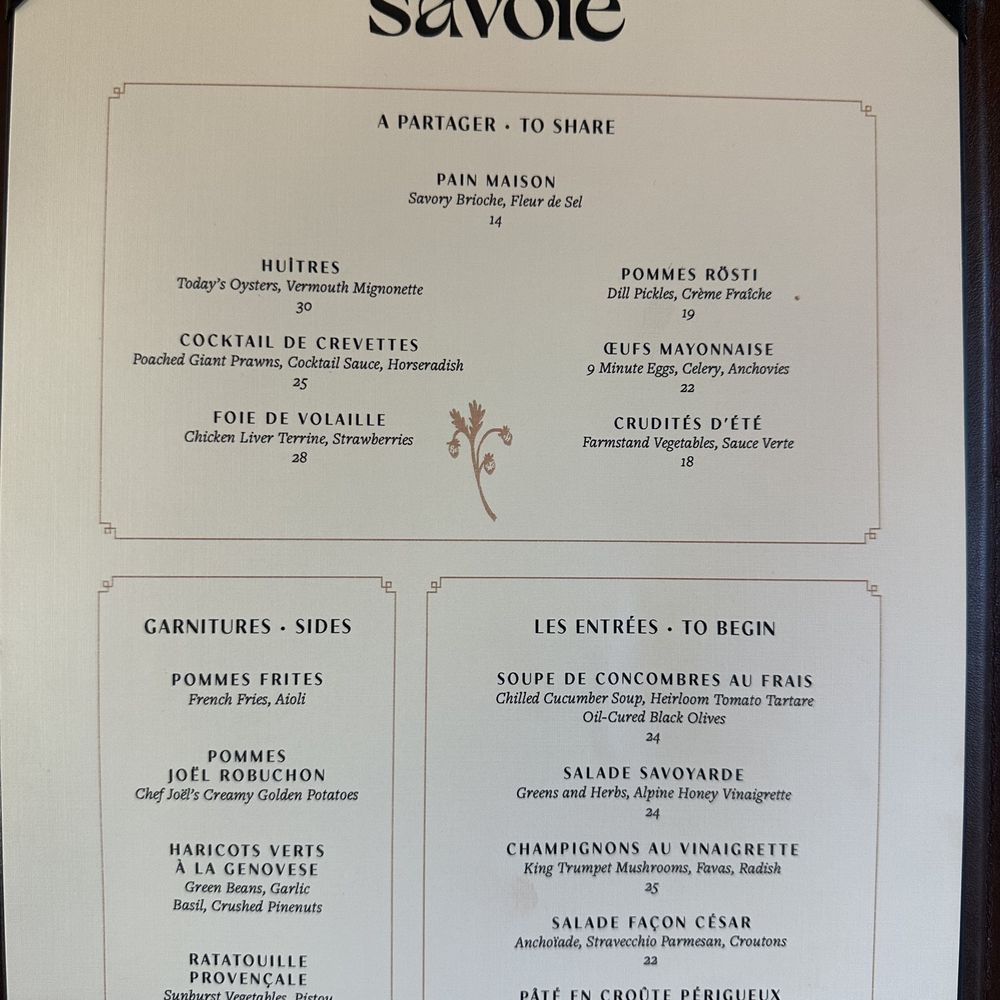 Savoie - Dinner Menu - Part 1 - French Near Me - Tahoe City, California Savoie - Dinner Menu - Part 1 - French Near Me - Tahoe City, California
