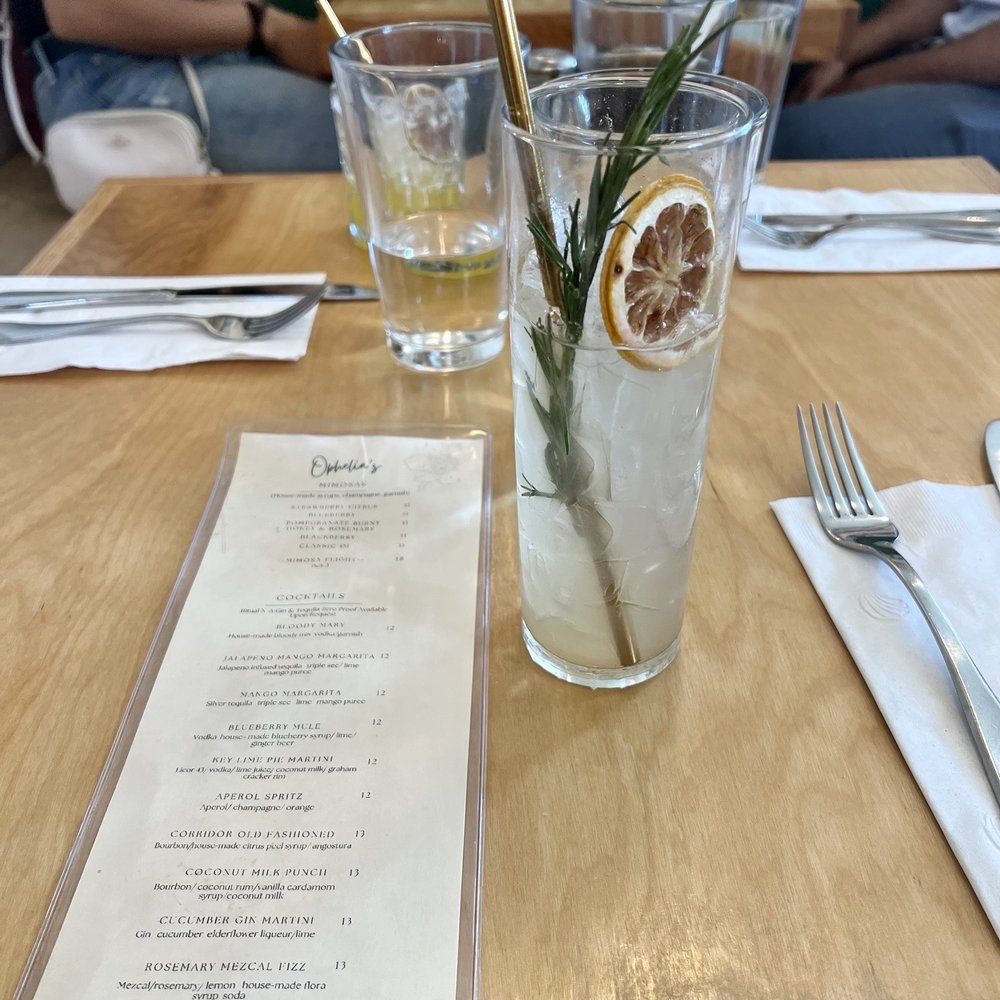 Ophelia’s - Mezcal Rosemary Fizz cocktail - Cafes Near Me - Fort Wayne, Indiana Ophelia’s - Mezcal Rosemary Fizz cocktail - Cafes Near Me - Fort Wayne, Indiana