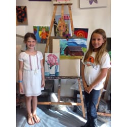 Sher's Art Gallery - Two girls just finished their chalk pastel master copies! At Sher's you start with the basics and learn about blending and layering