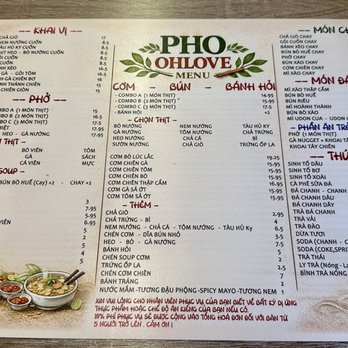 Pho Oh Love - AUG 2026 - Menu - Vietnamese Near Me - La Puente, California Pho Oh Love - AUG 2026 - Menu - Vietnamese Near Me - La Puente, California