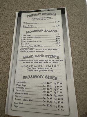 Menu photo 4 Broadway Deli & Grill Jacksonville, FL Menu photo 4 Broadway Deli & Grill Jacksonville, FL