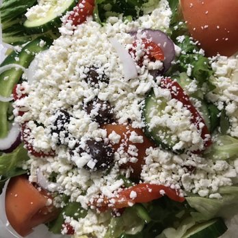 Cuzins Pizza - Greek Salad! - Pizza Near Me - Seekonk, Massachusetts