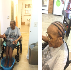 In the Nick of Time: The Elite Mobile Salon Spa - Home Bound Client