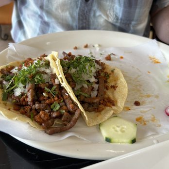 La Nova Mexican Restaurant - 2 of 3 Bistec y Chorizo tacos. - Mexican Near Me - Pennsauken, New Jersey La Nova Mexican Restaurant - 2 of 3 Bistec y Chorizo tacos. - Mexican Near Me - Pennsauken, New Jersey