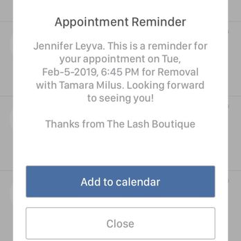 The Lash Boutique - Notice the time on my phone vs the time of my appointment - Eyelash Service Near Me - Fresno, California