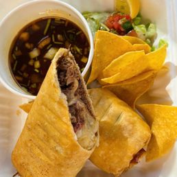 Birria chimichanga
