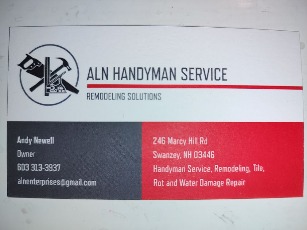 ALN HANDYMAN SERVICE Updated September 2024 Request Consultation
