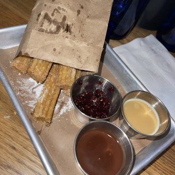 Hudson Taco - HT Churros with Chocolate Dip and Local Jam - Tacos Near Me - Newburgh, New York Hudson Taco - HT Churros with Chocolate Dip and Local Jam - Tacos Near Me - Newburgh, New York