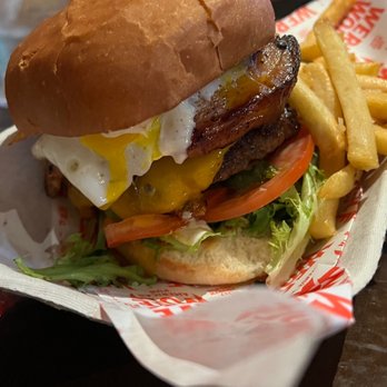 Werewolf - Triple threat burger with garlic fries, just a better photo of the burger. Huge!! - Breakfast & Brunch Near Me - San Diego, California Werewolf - Triple threat burger with garlic fries, just a better photo of the burger. Huge!! - Breakfast & Brunch Near Me - San Diego, California