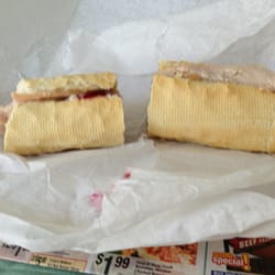 J & L Homestyle Deli - Delish number 1 on their homemade bread with turkey stuffing, cranberry sauce and mayo. Om!