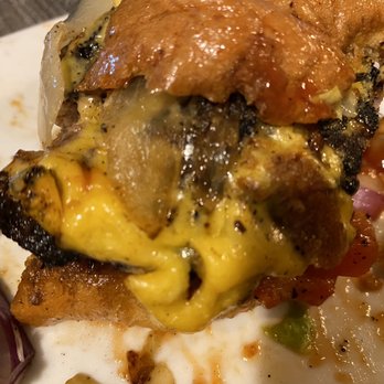 DeBlaze at 131 - Burnt and charred burger. Supposed to be medium. - Steakhouses Near Me - Carnegie, Pennsylvania