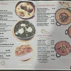 Mauj Indian Cuisine - Menu