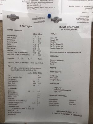 Menu photo 2 Jennings House Eatery San Diego, CA